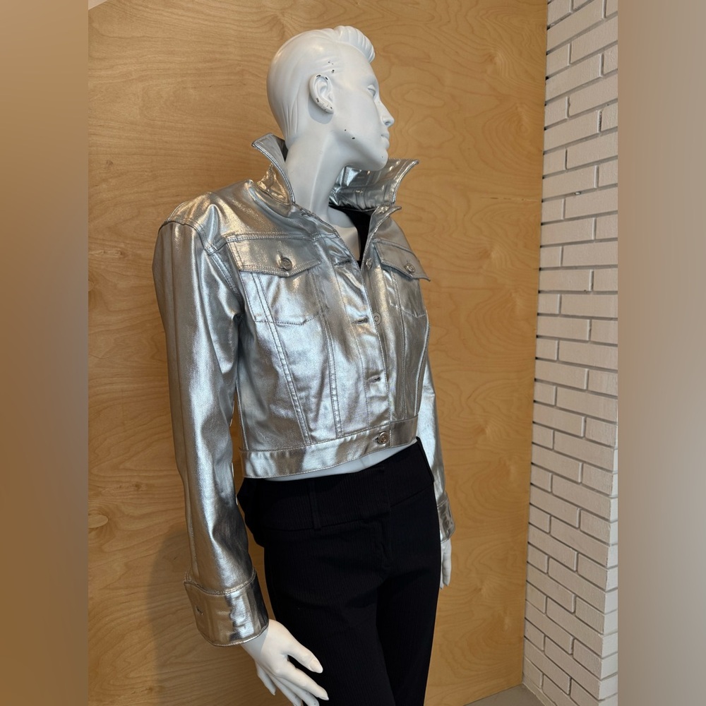 Fendi Metallic Silver Jean Jacket